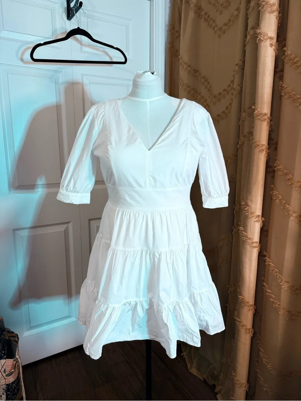 Michael Kors White Tiered Mini Dress